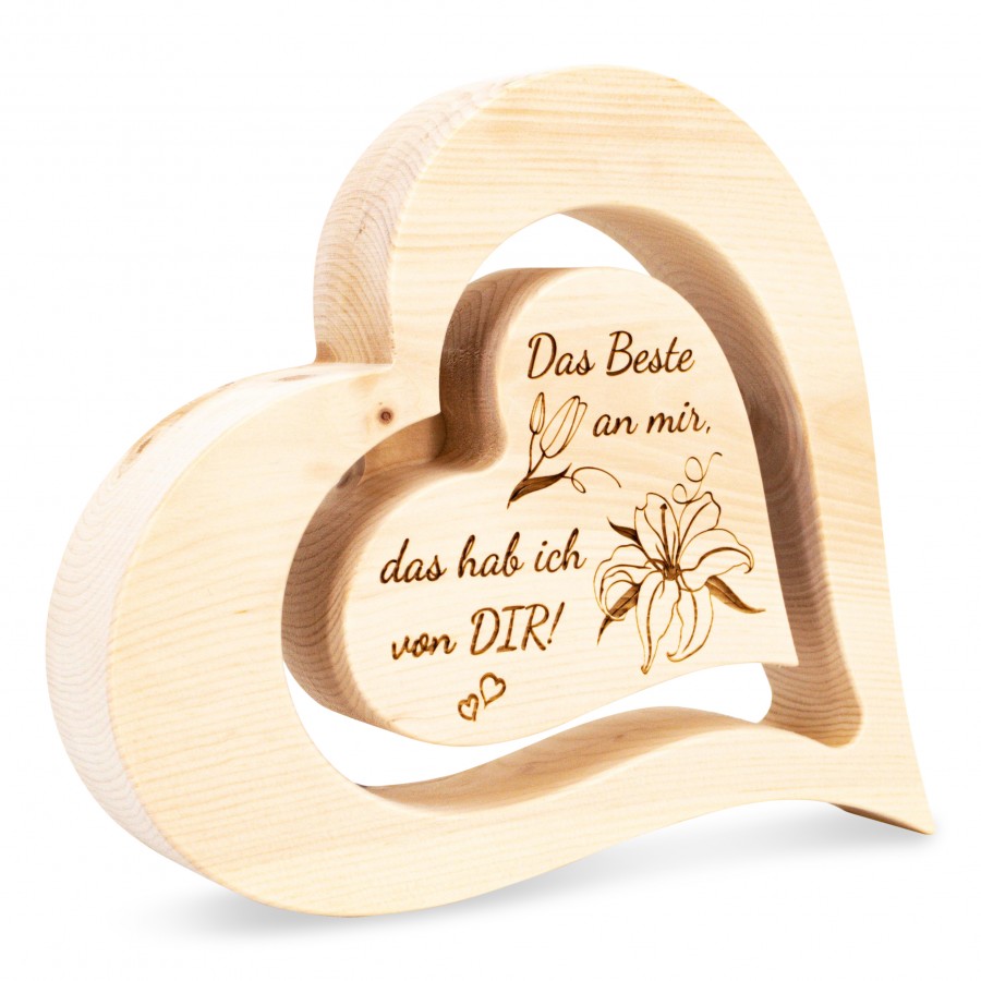 Zirbenherz 20cm Das Beste  Kronkorkenhalter & Trinkspiel